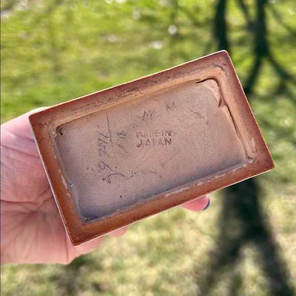 VTG MCM Japan Turquoise Drip Glaze Red Pottery Ceramic Scottie Dog Statue - Picture 8 of 15